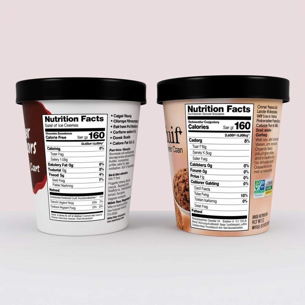 Comparing Sugar Free Ice Cream Nutrition Labels