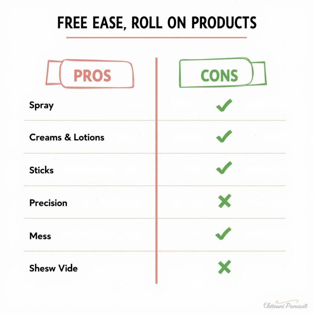 Free Ease Roll On vs. Sprays, Creams, and Sticks