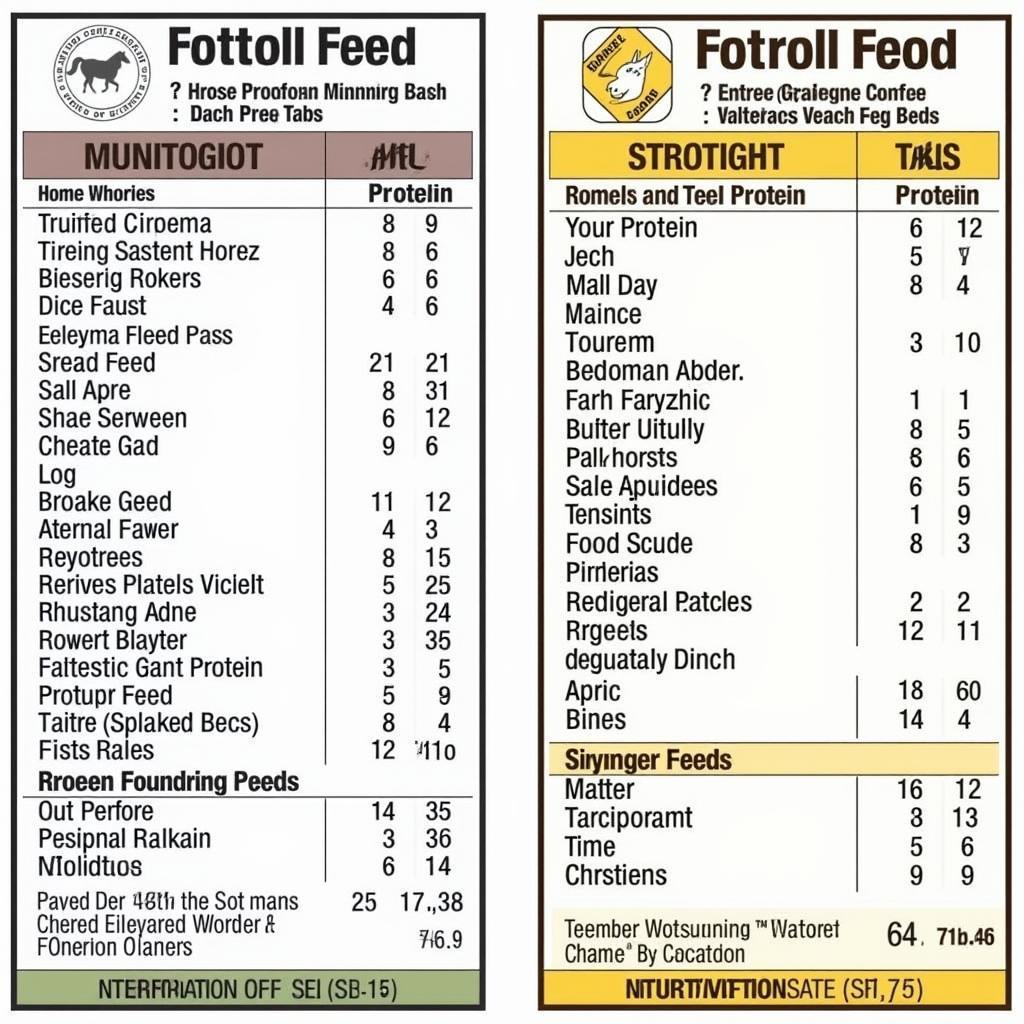  Comparing nutrition labels of soy-free horse feeds