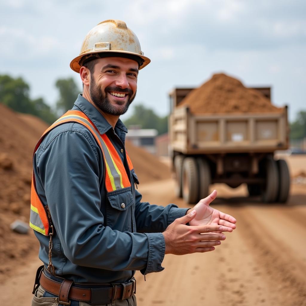 Contractor Accepting Dirt Delivery