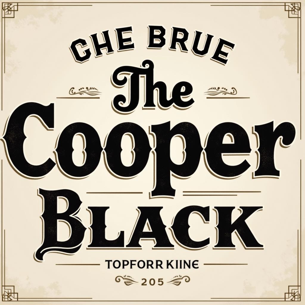 Cooper Black typeface example