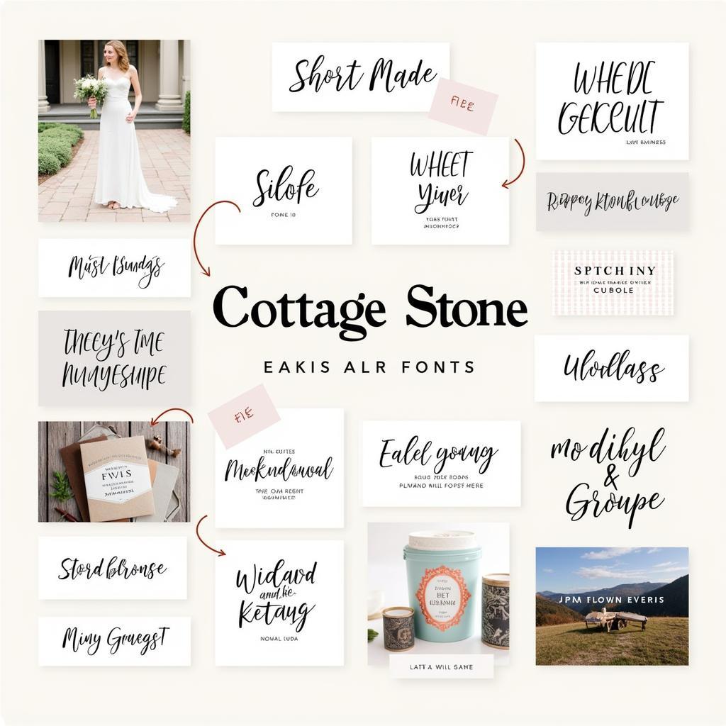 Design applications of Cottage Stone Regular font