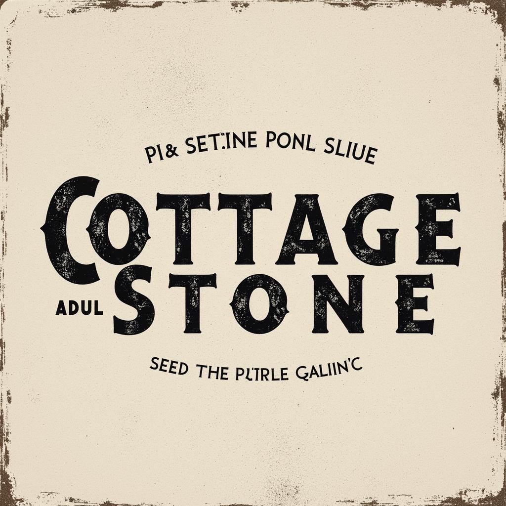 Cottage Stone Regular font example