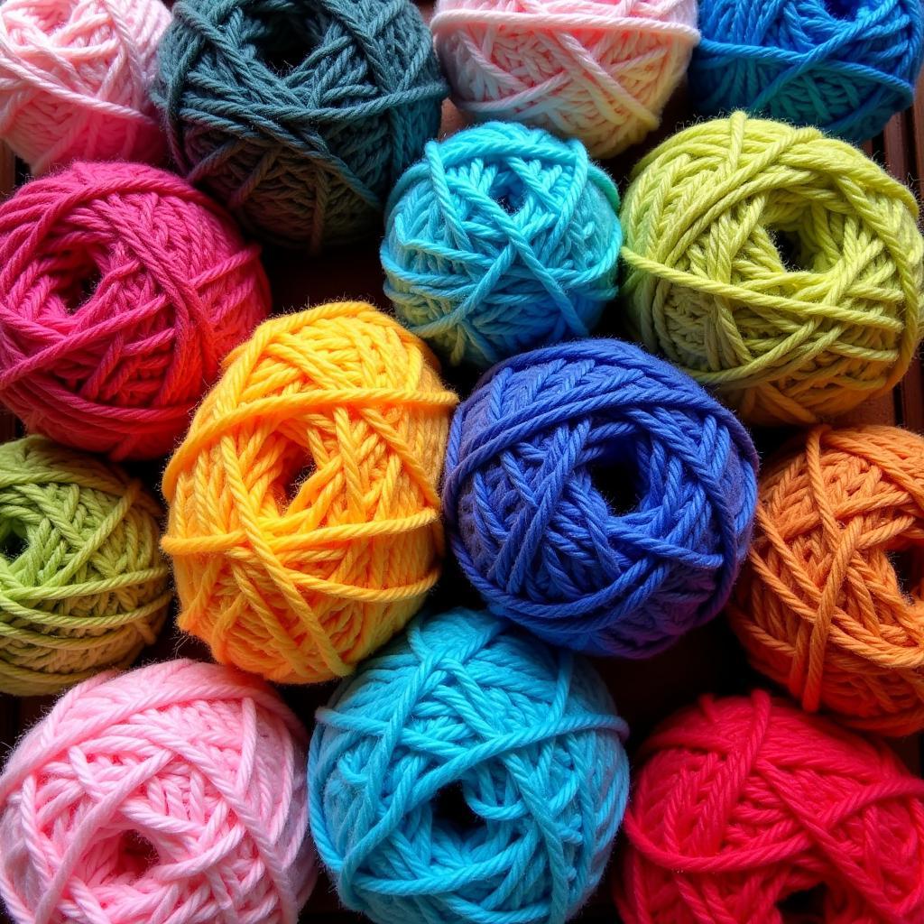 Colorful Cotton Yarn Selection for Crochet Kippah