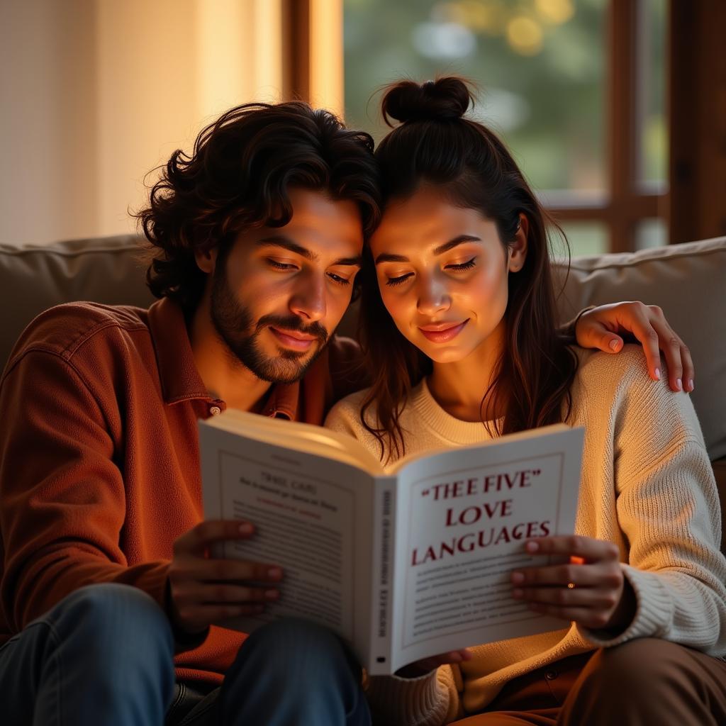 Couple Reading on a Couch