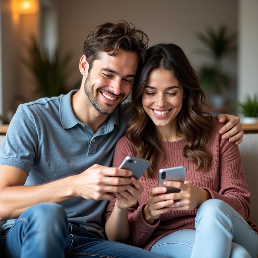 Couple Taking Love Language Quiz