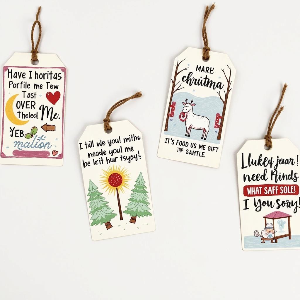 Cozy Blanket Gift Tag Designs