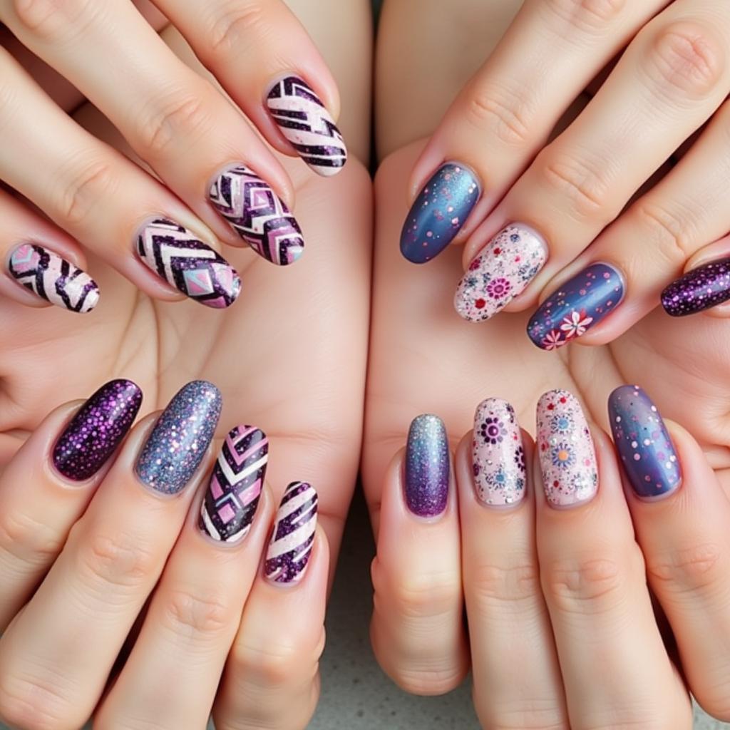 Creating stunning nail art using free nail polish samples