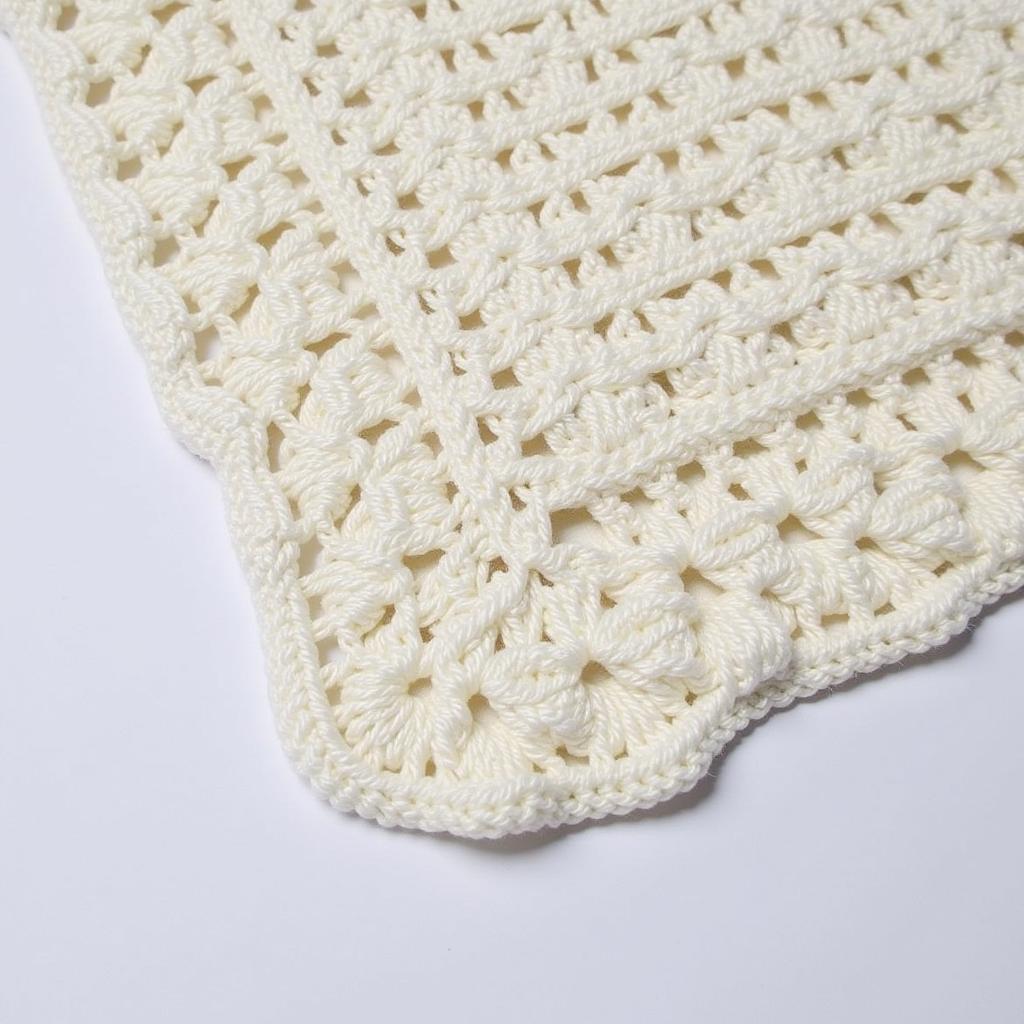 Crochet Baby Blanket with Intricate Border