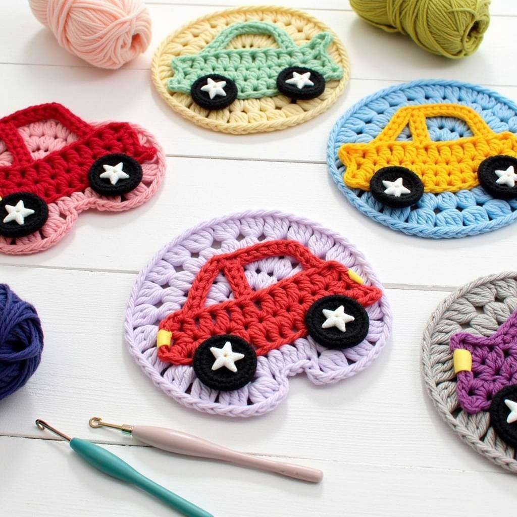 Crocheted Car Coaster Pattern Ideas