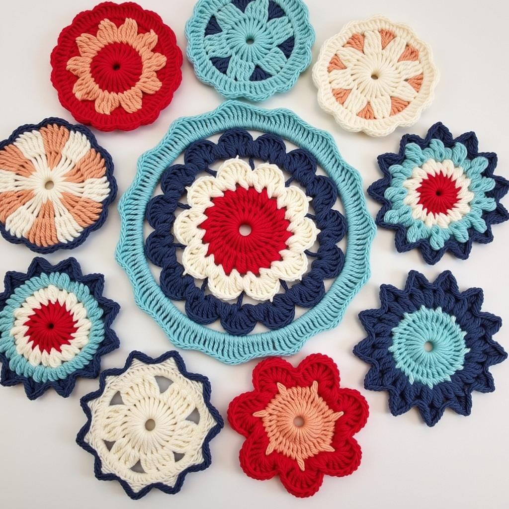 Variety of Crochet Car Coaster Patterns