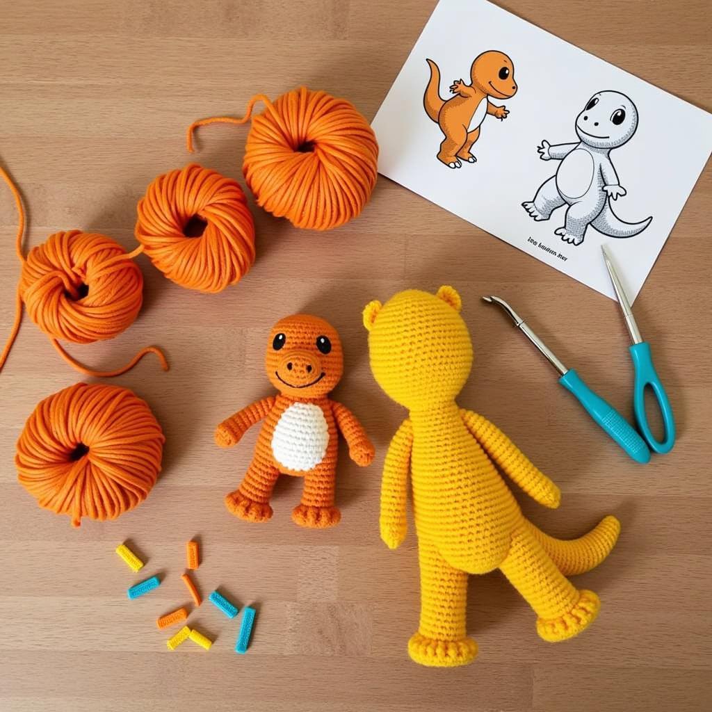 Crocheting a Charmander: Work in Progress