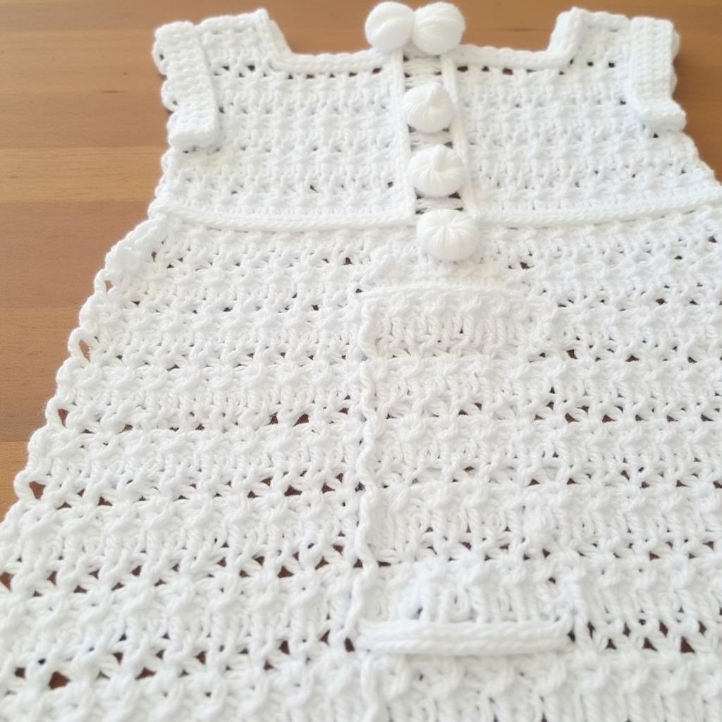 Crochet Christening Dress Work in Progress