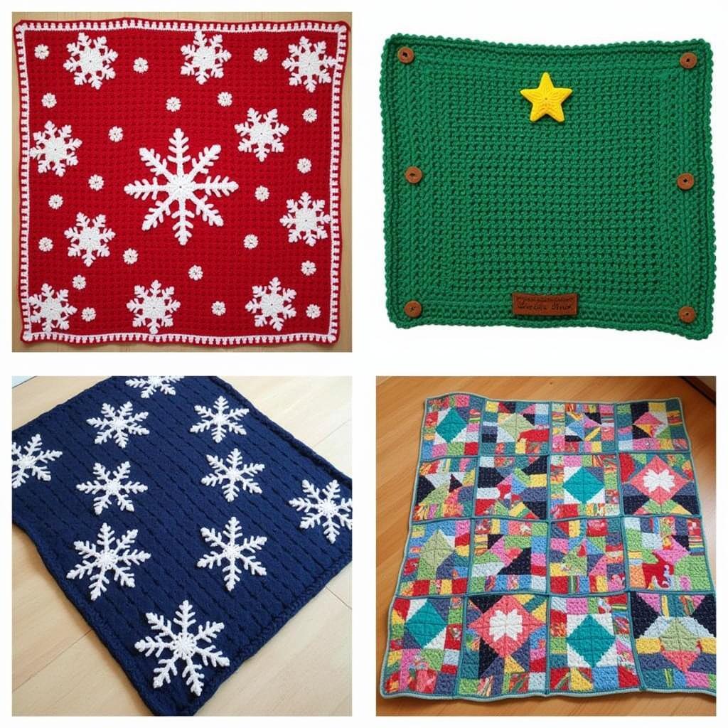 Crochet Christmas Blanket Designs