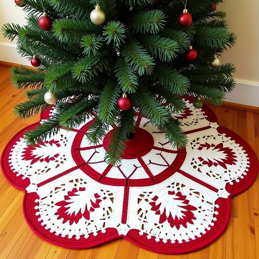 Crochet Christmas Tree Skirt