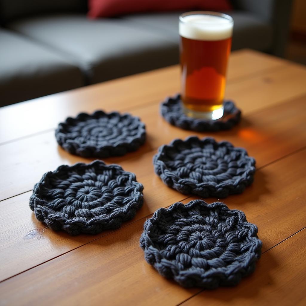 Stylish Crochet Coasters for Men