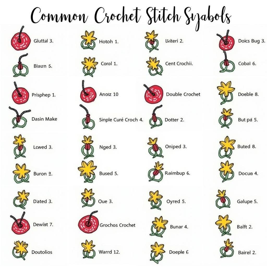 Crochet Diagram Symbols Chart