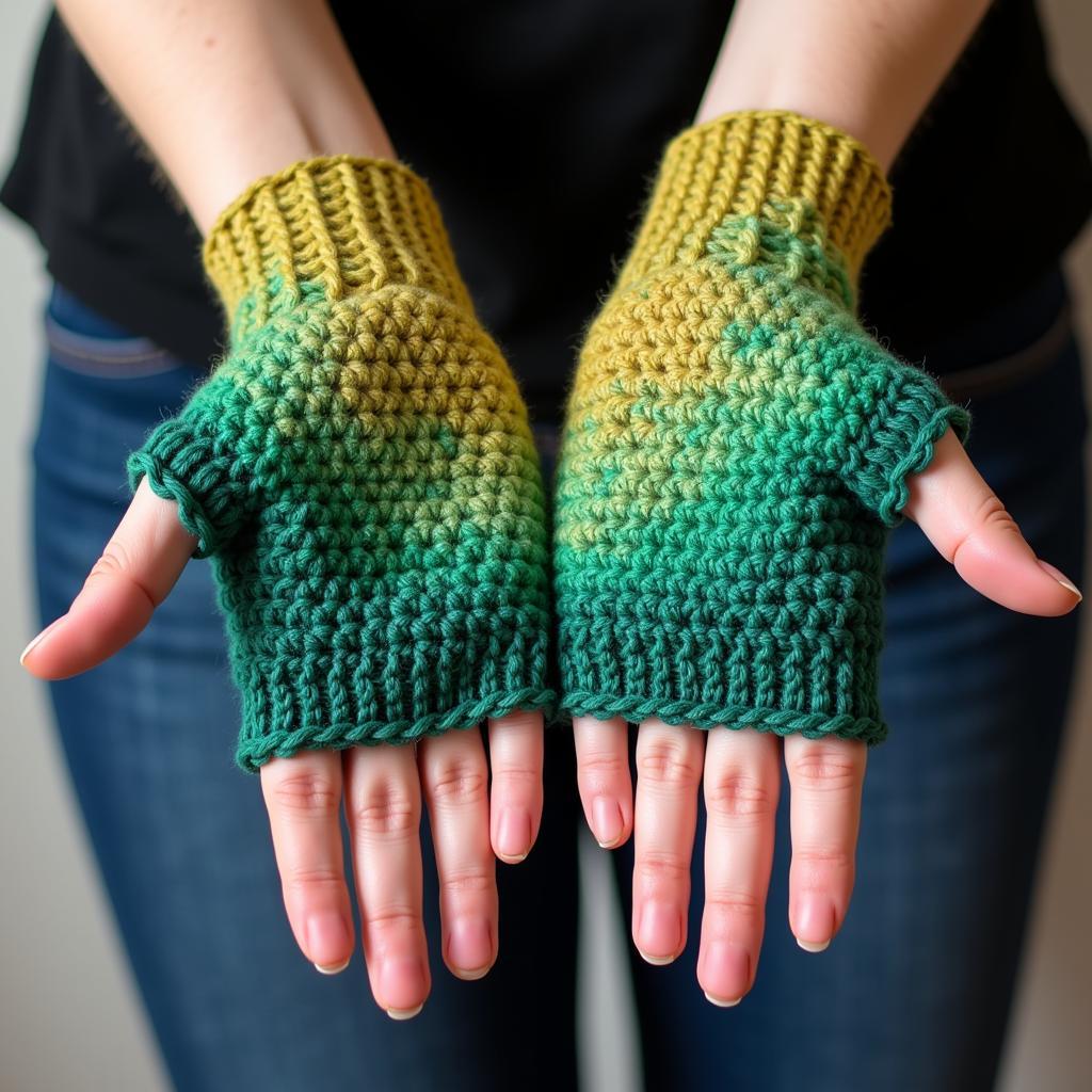 Crochet Dragon Scale Gloves