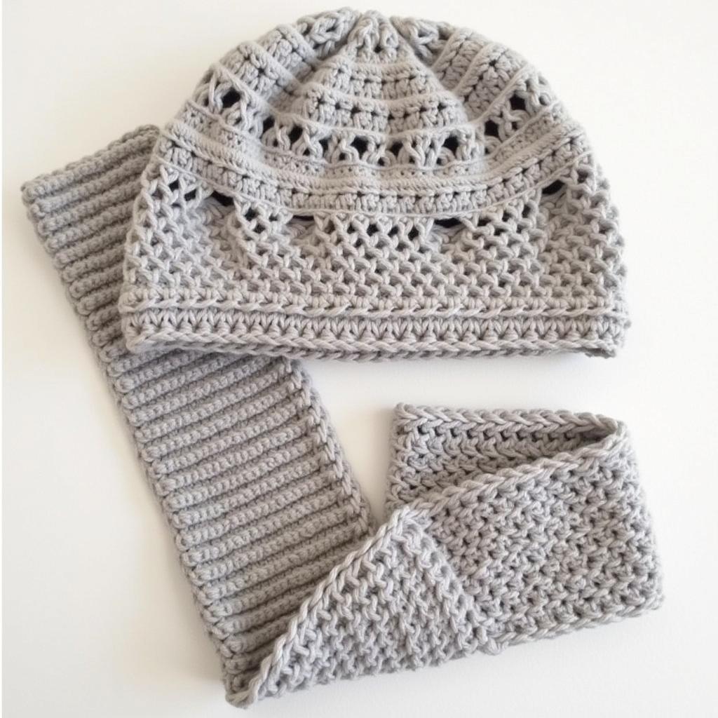 Beginner-Friendly Crochet Hat and Scarf Set