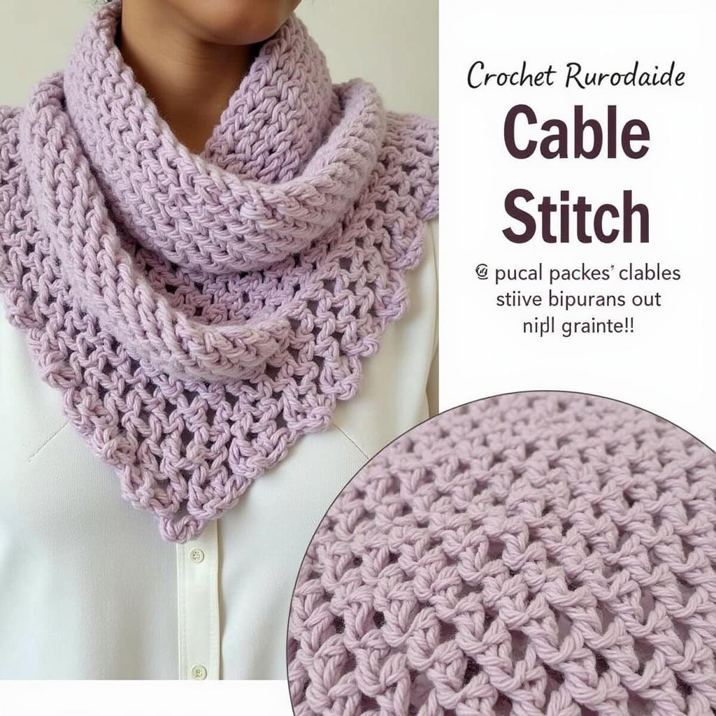 Crochet Hat and Scarf Set Pattern Featuring Cable Stitch