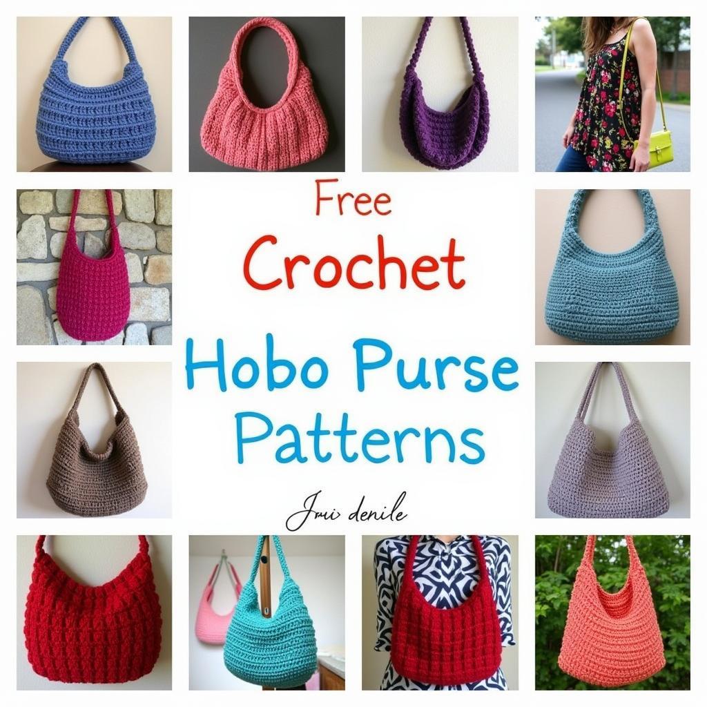 Various crochet hobo purse patterns