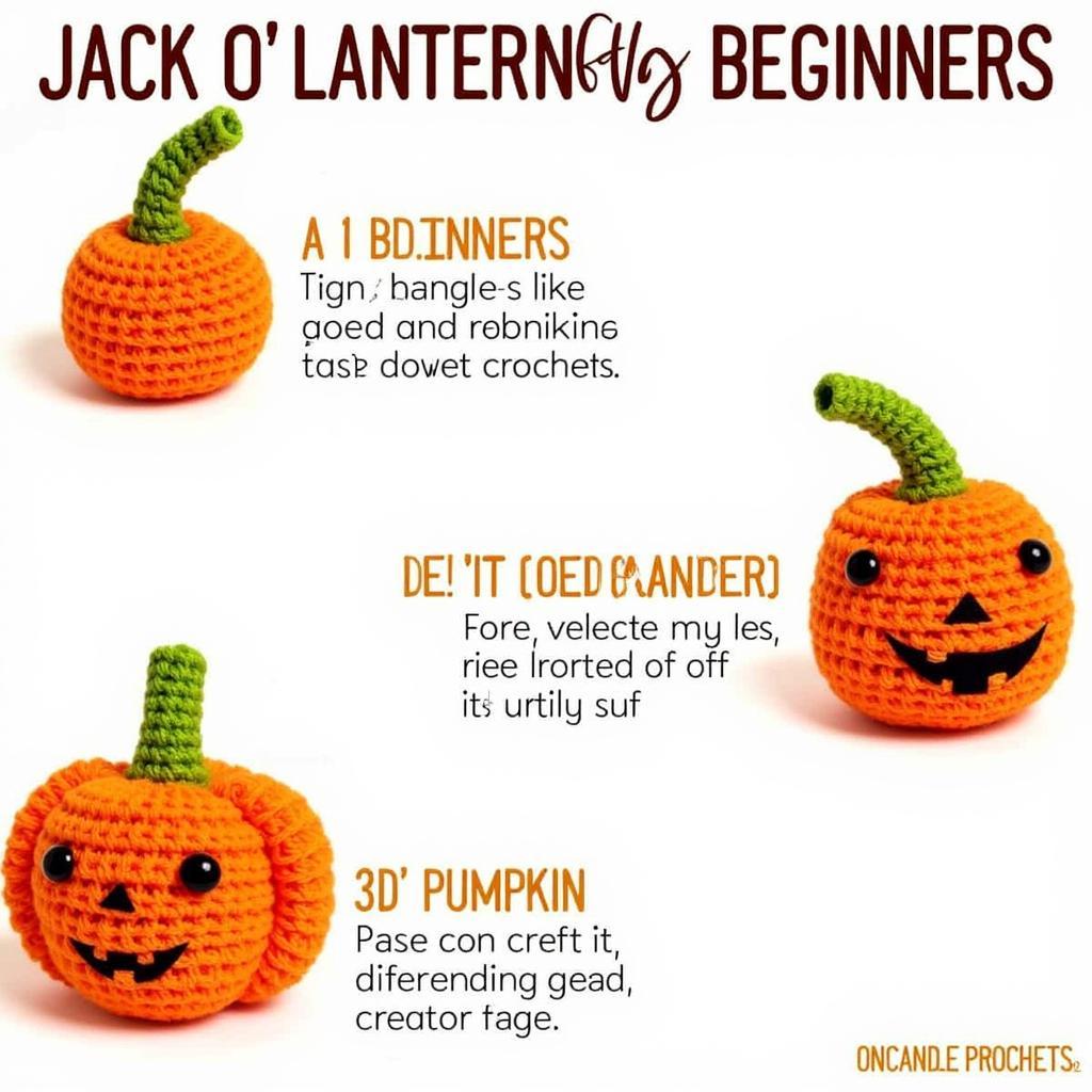 Crochet Jack O' Lantern Difficulty Levels