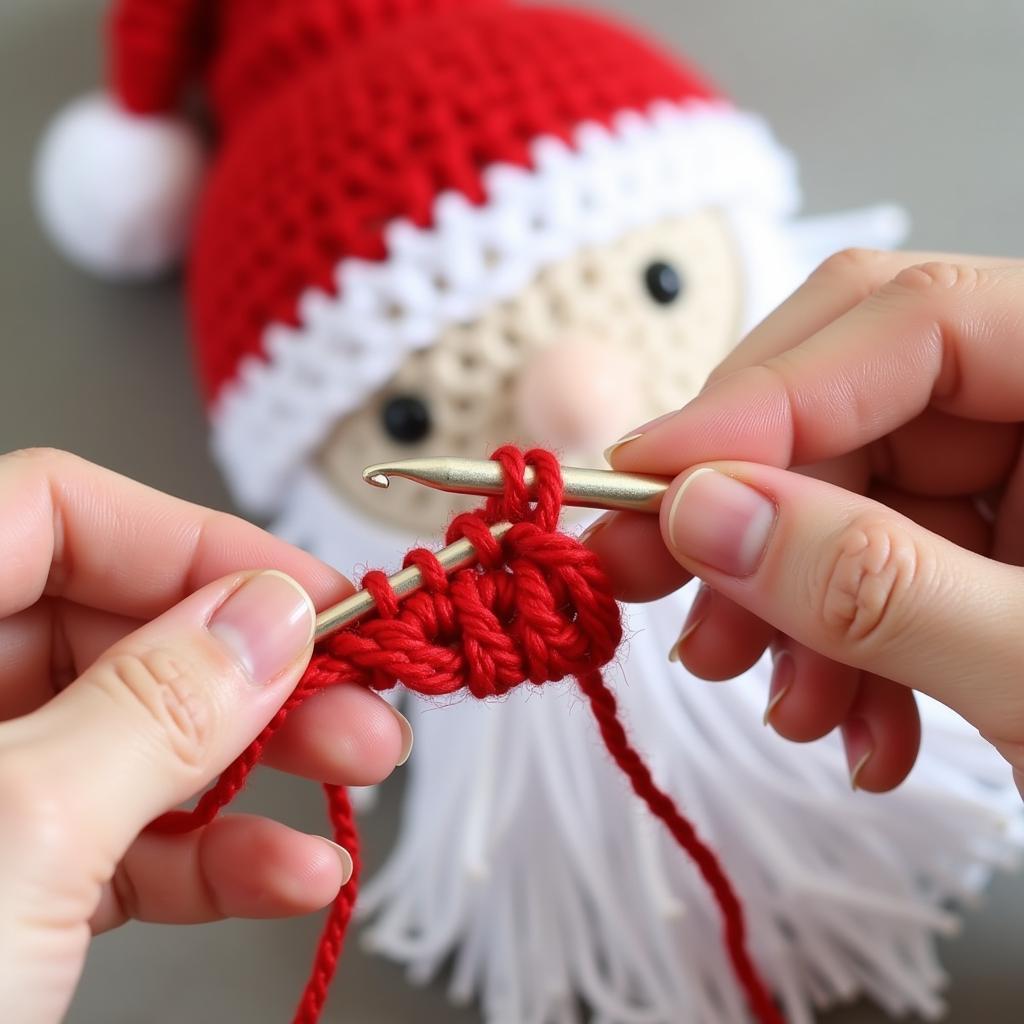 Crocheting a Santa Amigurumi