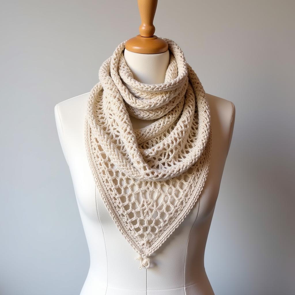 Elegant Triangle Crochet Scarf