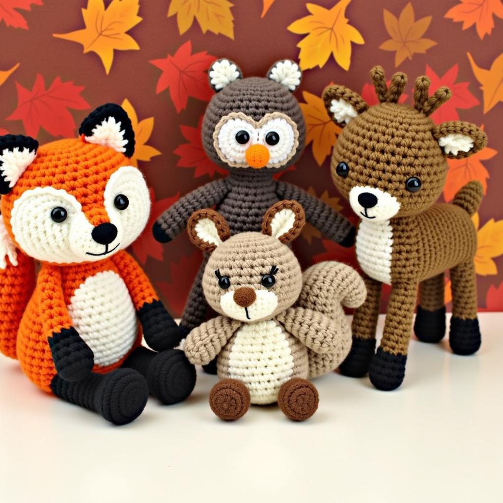 crochet woodland animals pattern collection