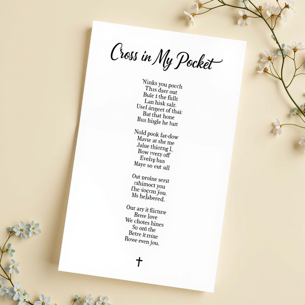 Free Printable Cross in My Pocket Poem - A Symbol of Faith