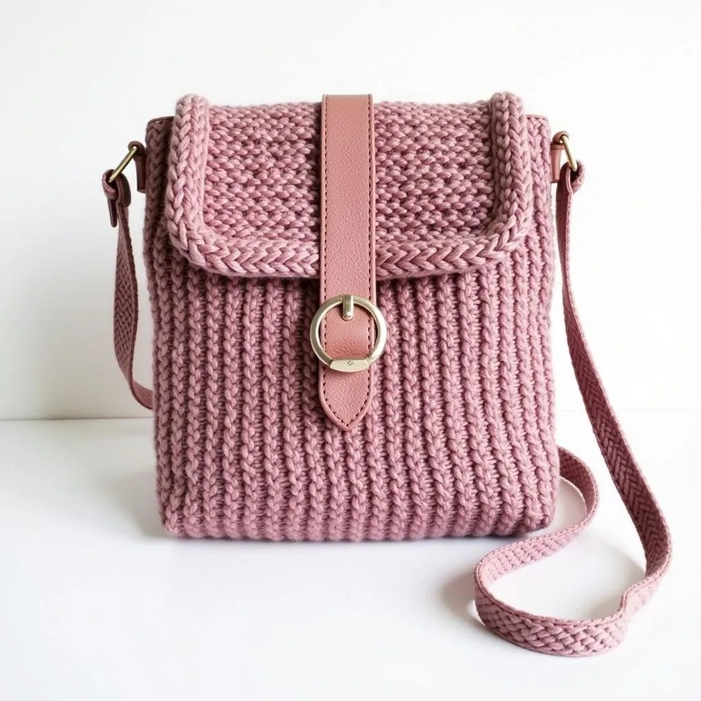 Free Knitting Pattern for a Crossbody Bag 