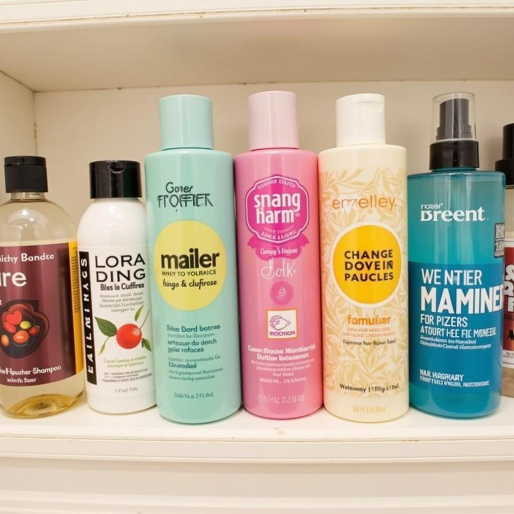 colorful cruelty-free shampoo bottles on a shelf