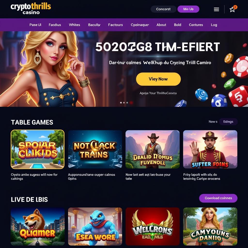 Crypto Thrills Casino Game Selection