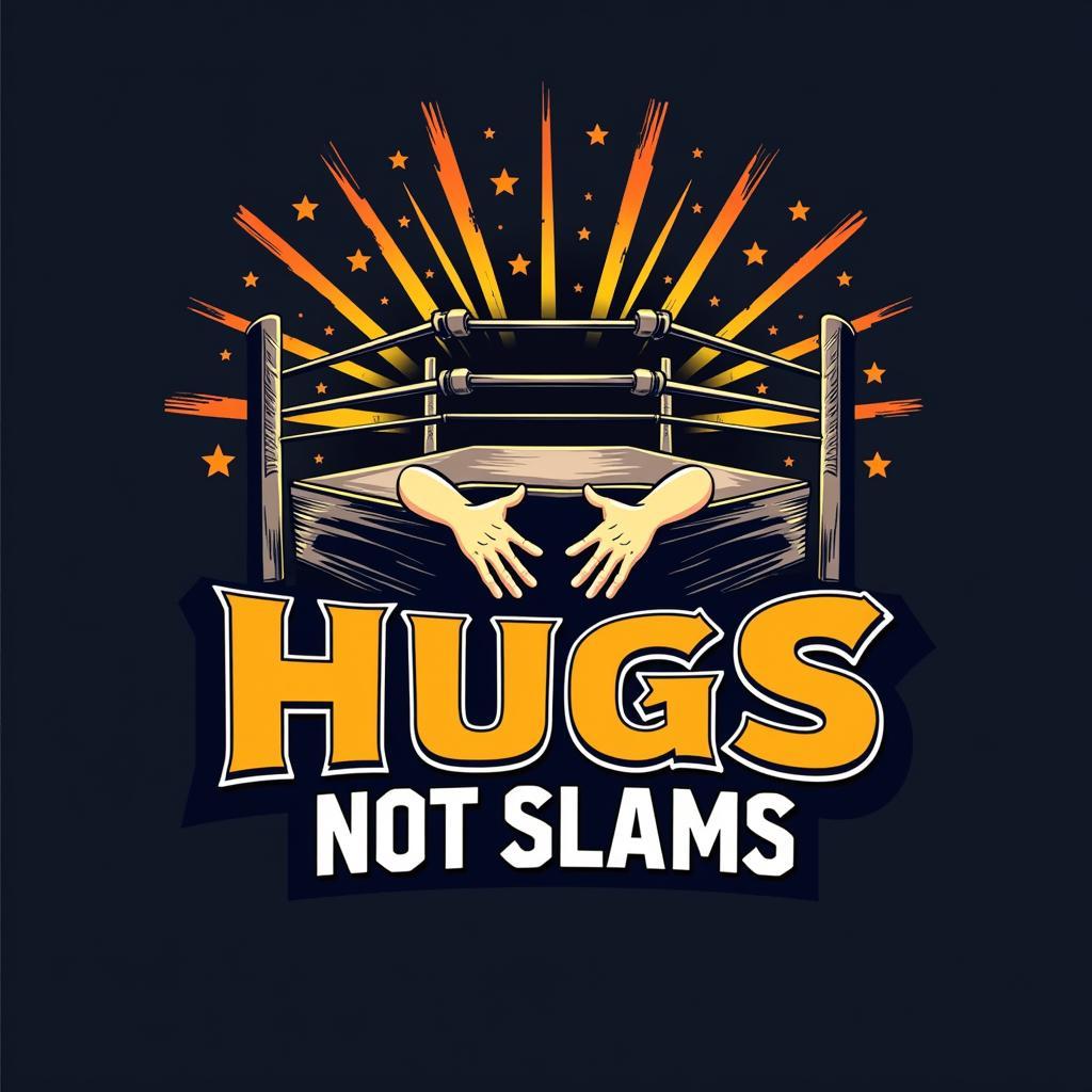 Custom Free Hugs Wrestling Logo