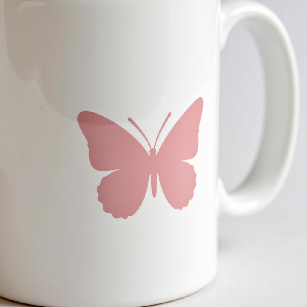 Personalized Mug with Flying Butterfly SVG Design