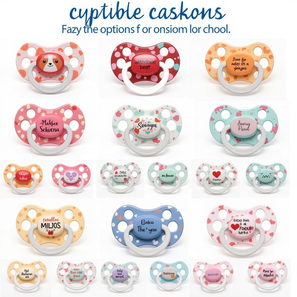 Variety of Custom Pacifier Designs