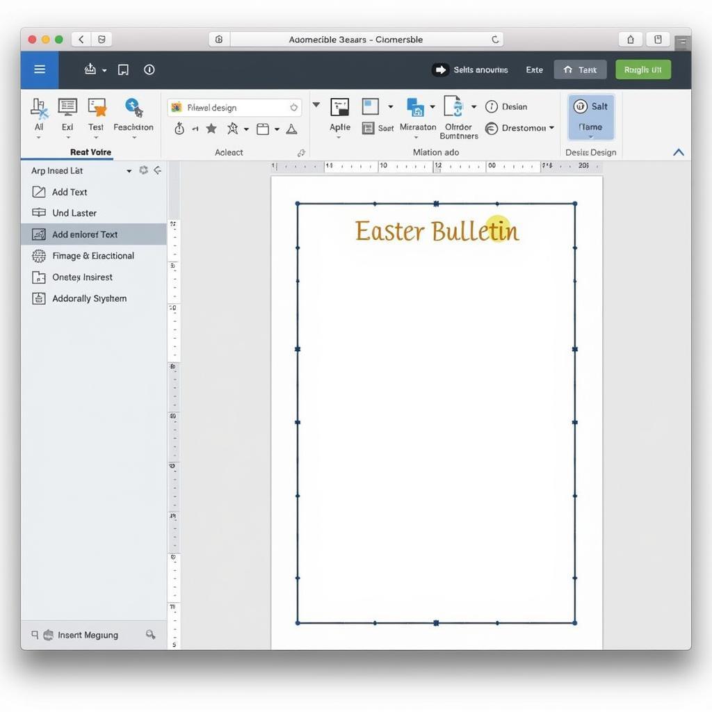 Customizable Easter Bulletin Cover