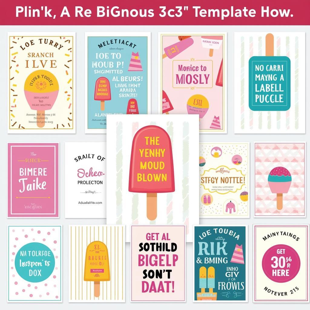 Customizable Popsicle Label Templates