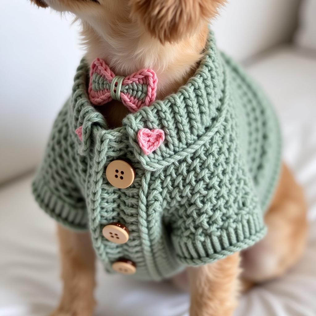 Adorable Dog Sweater with Personalized Touches