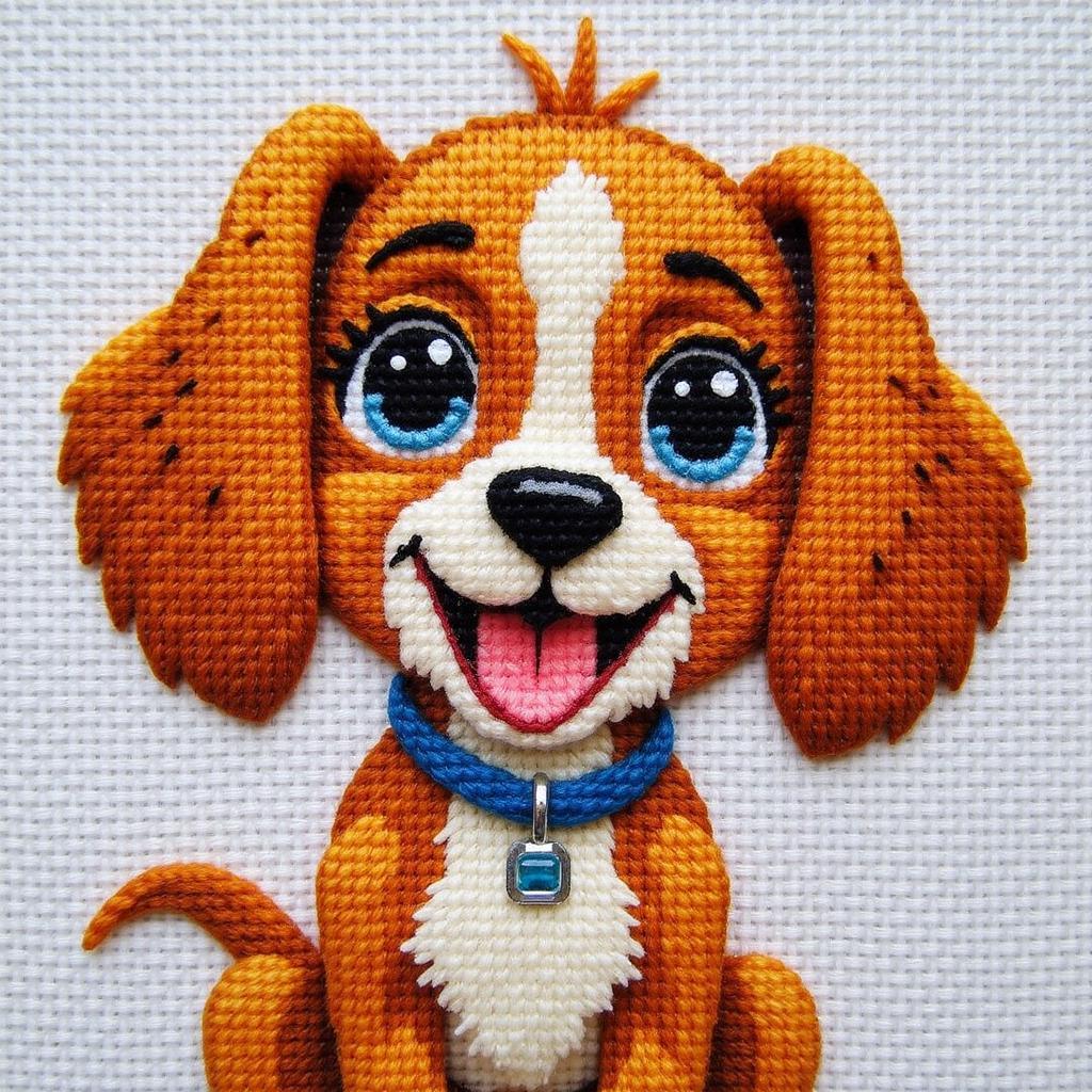 Cute Dog Cross Stitch Pattern