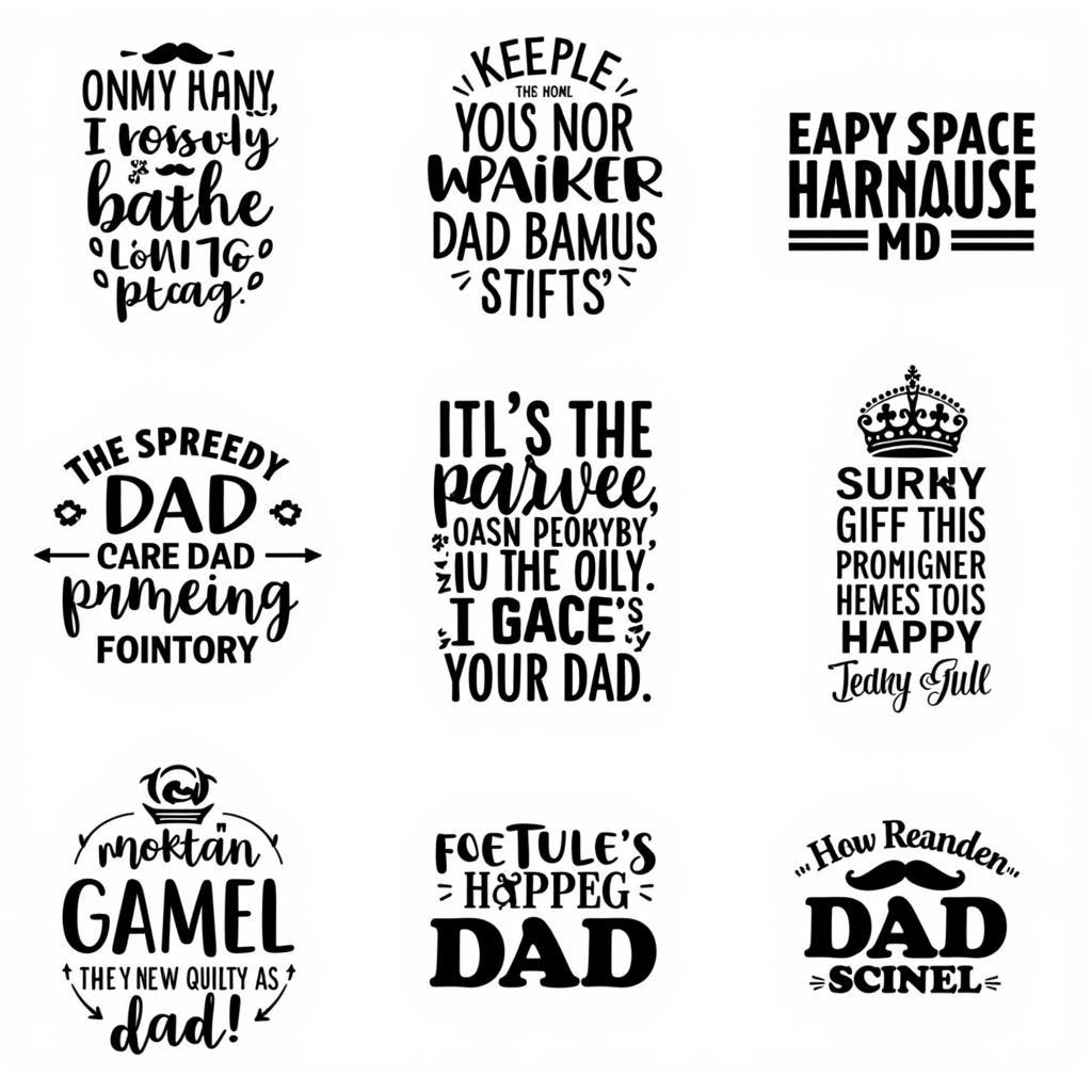 Dad SVG design examples for Cricut