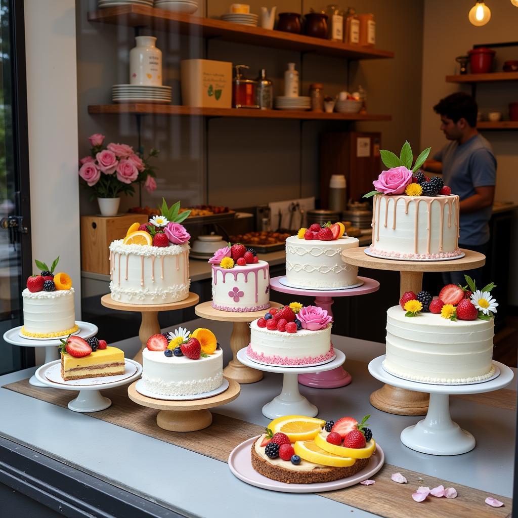 Dairy-Free Cakes on Display