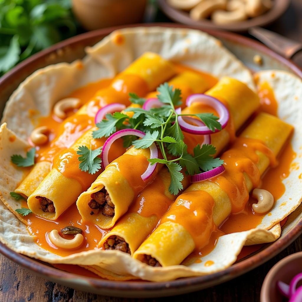 Dairy-Free Enchiladas with Cashew Sauce