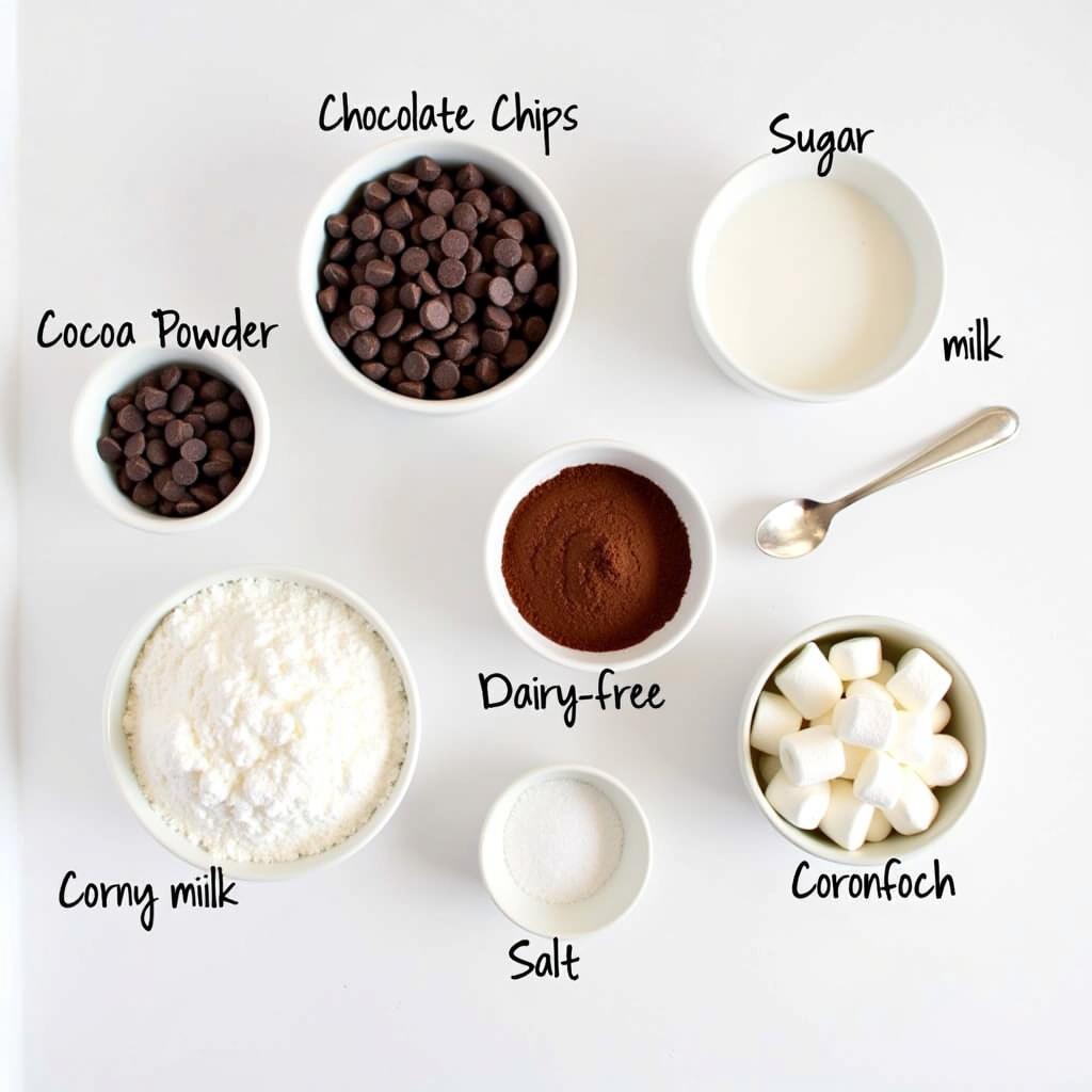 Dairy-free hot cocoa bomb ingredients