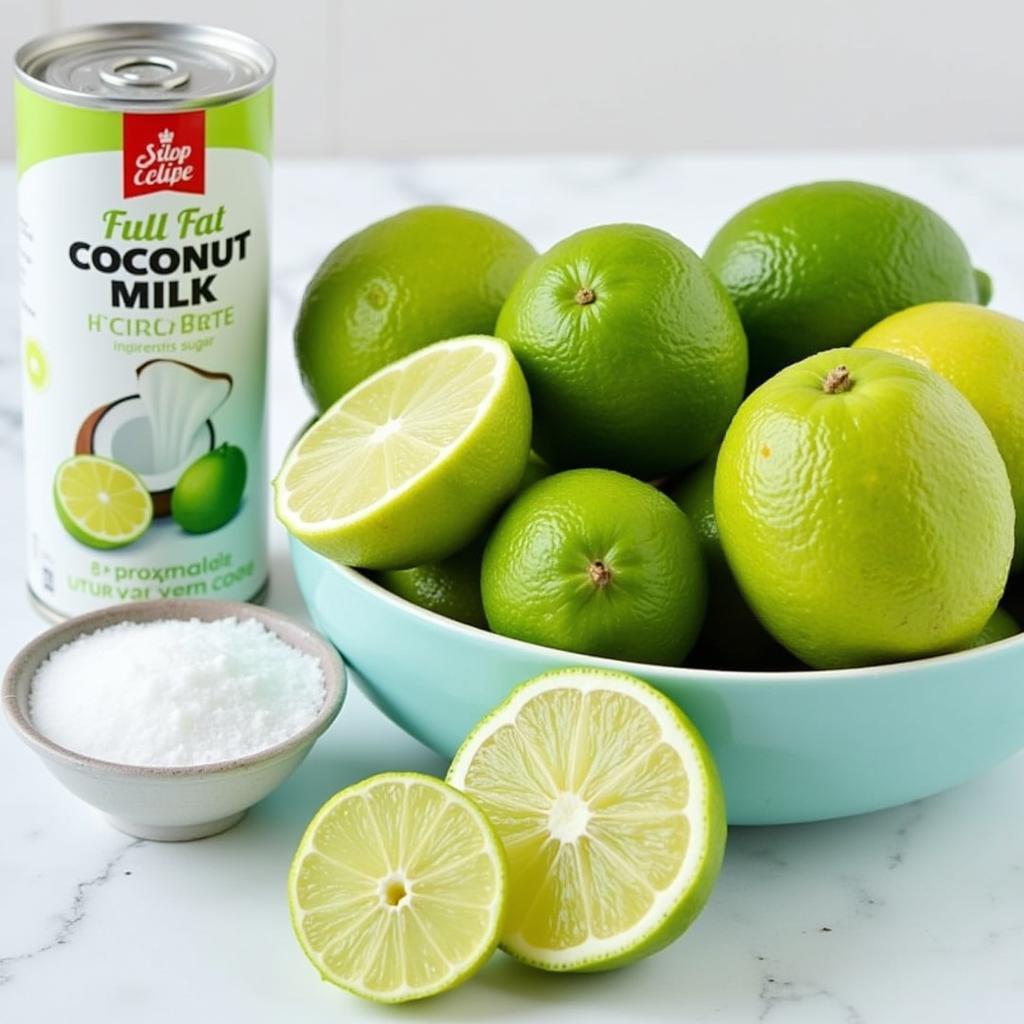 Ingredients for Dairy-Free Lime Sherbet