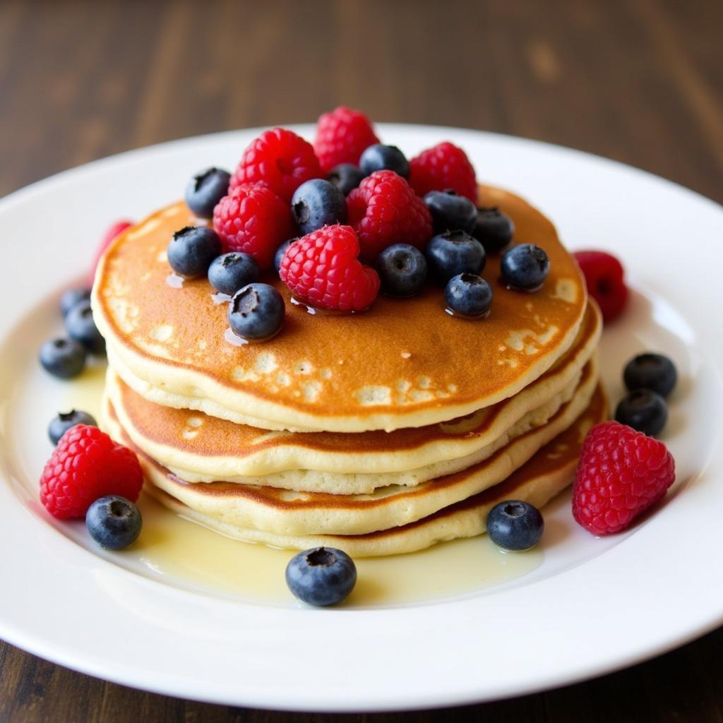 Dairy-Free Pancakes with Fresh Berries