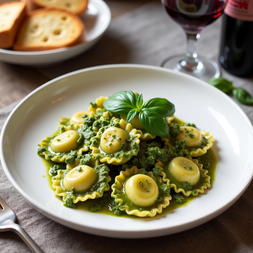 Dairy-Free Ravioli Plated