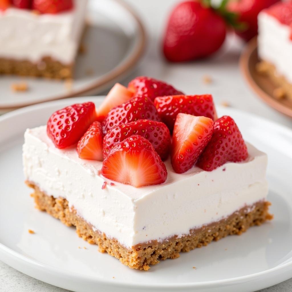 Finished Dairy-Free Strawberry Pretzel Salad