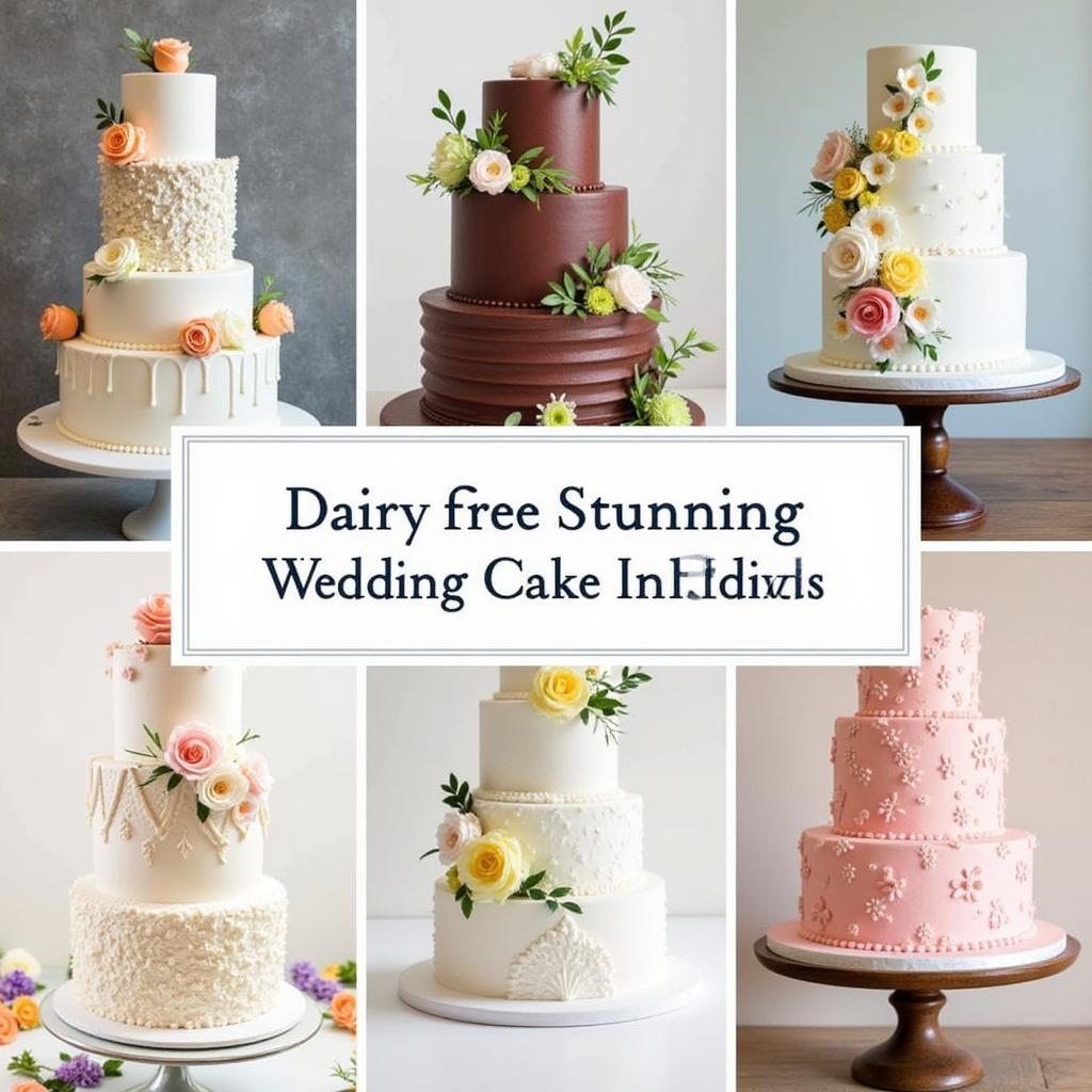 Beautiful Dairy-Free Wedding Cake Designs