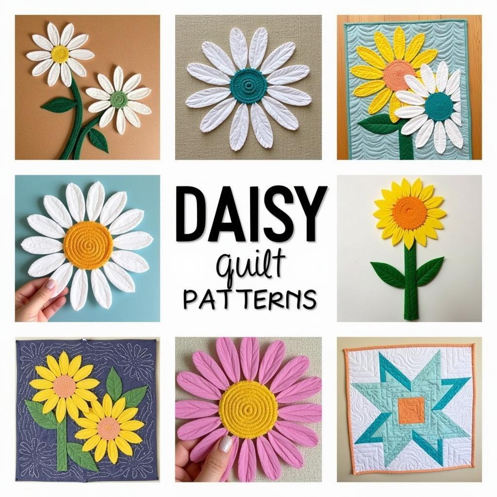 Various Daisy Quilt Pattern Styles